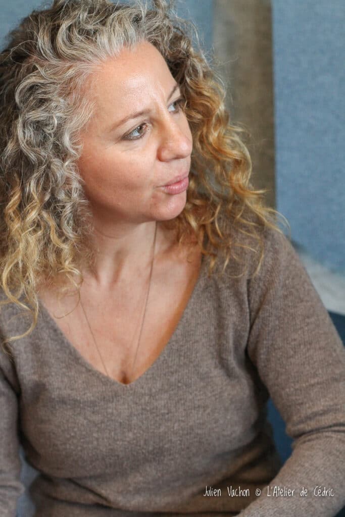 Marthe-Hélène Héraud photographiée à L’Atelier de Cédric
