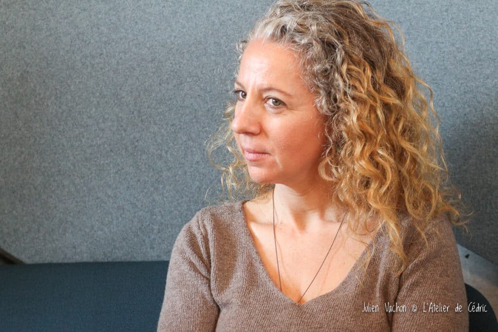 Marthe-Hélène Héraud photographiée à L’Atelier de Cédric