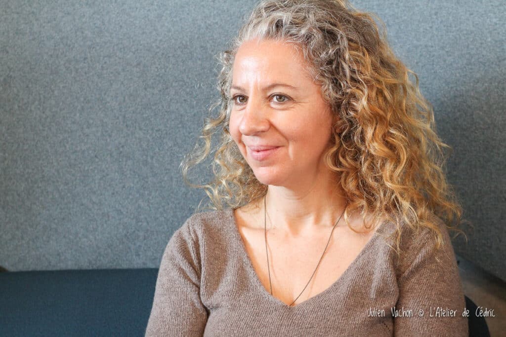 Marthe-Hélène Héraud photographiée à L’Atelier de Cédric