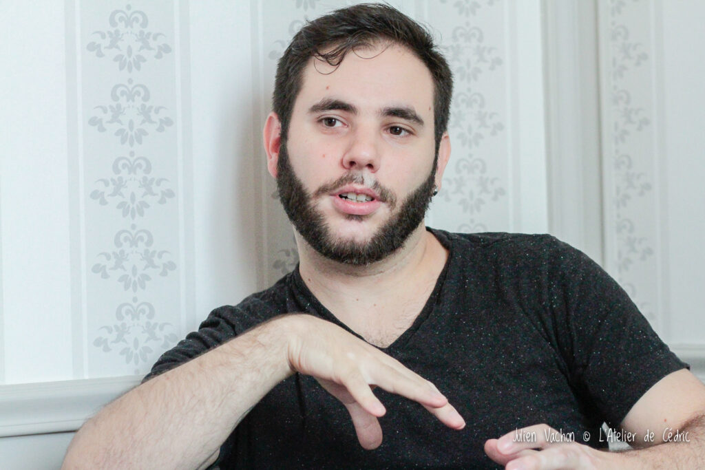 Jérôme Vidal photographié à L’Atelier de Cédric
