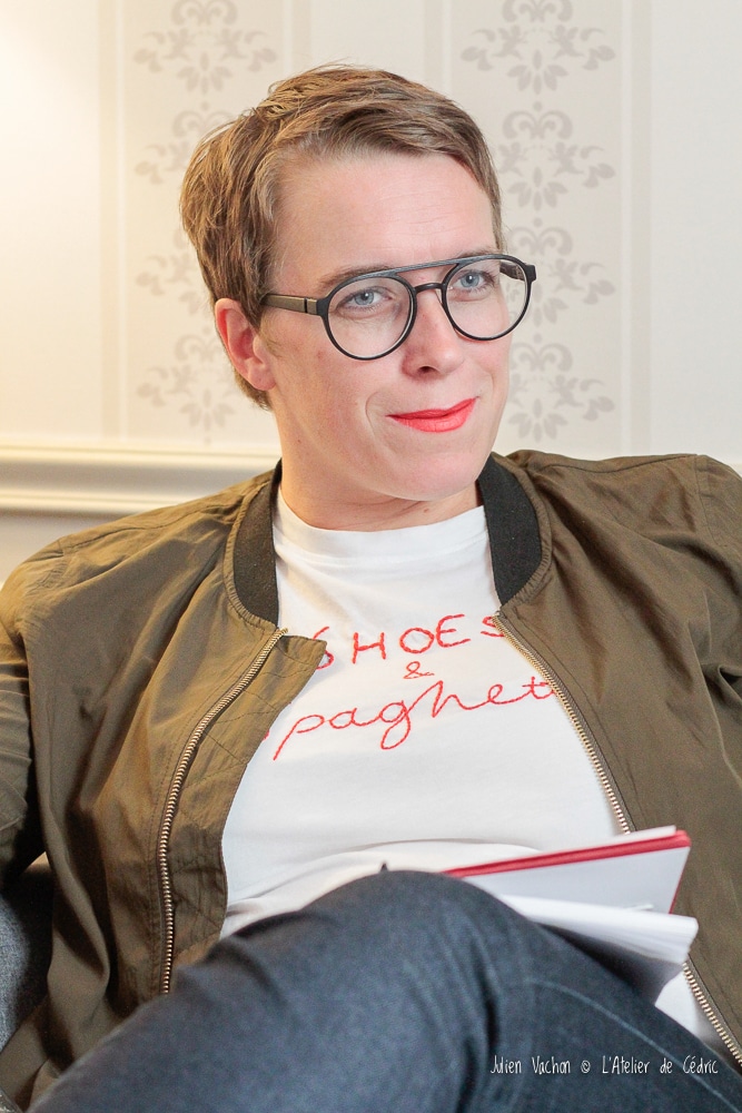 Stéphanie Poncelet, ex-responsable éditoriale d'ARTE Concert, photographiée pour L'Atelier de Cédric